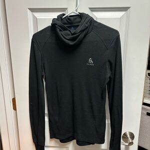 Odlo Black Women's Hooded Baselayer, size medium